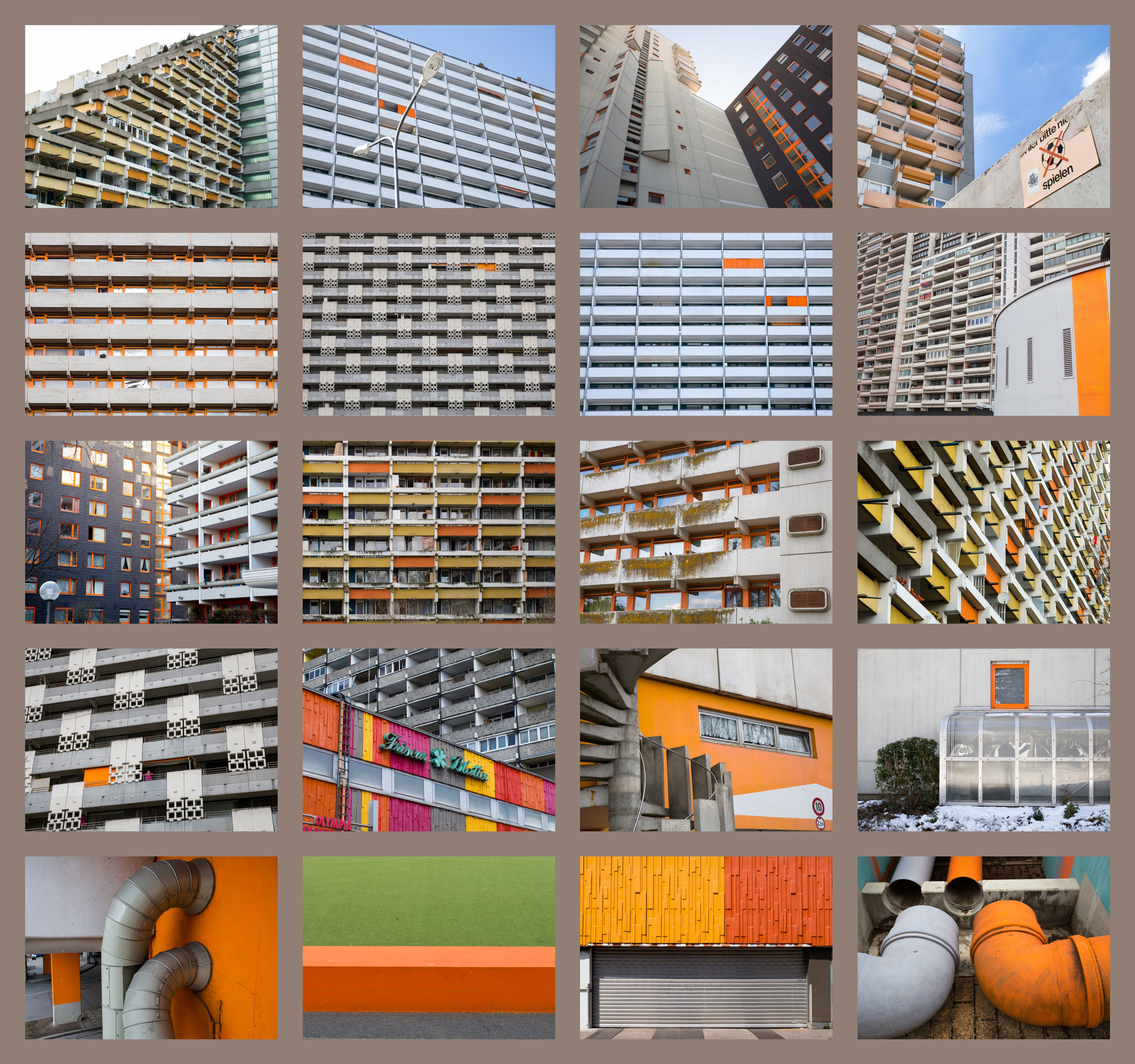 Bilder-Collage aller Münchner Orange-Fotos